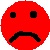 crude sad face icon