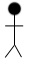 a stick figure with lines and a circle