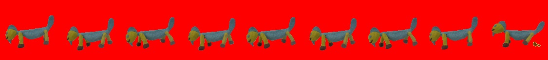 sprite animation of a weird dog kind of thing