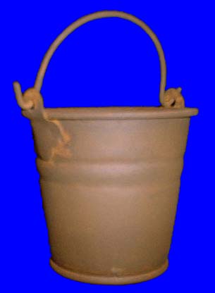a small iron bucket