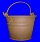 a big iron bucket highlighted yellow