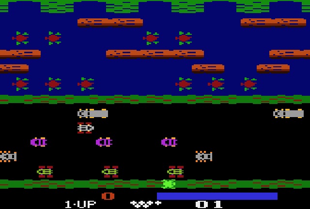 screenshot of Frogger