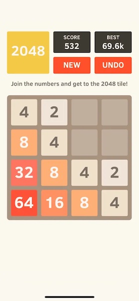 screenshot of 2048