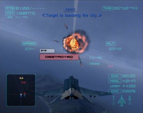 screenshot of Ace Combat 04: Shattered Skies