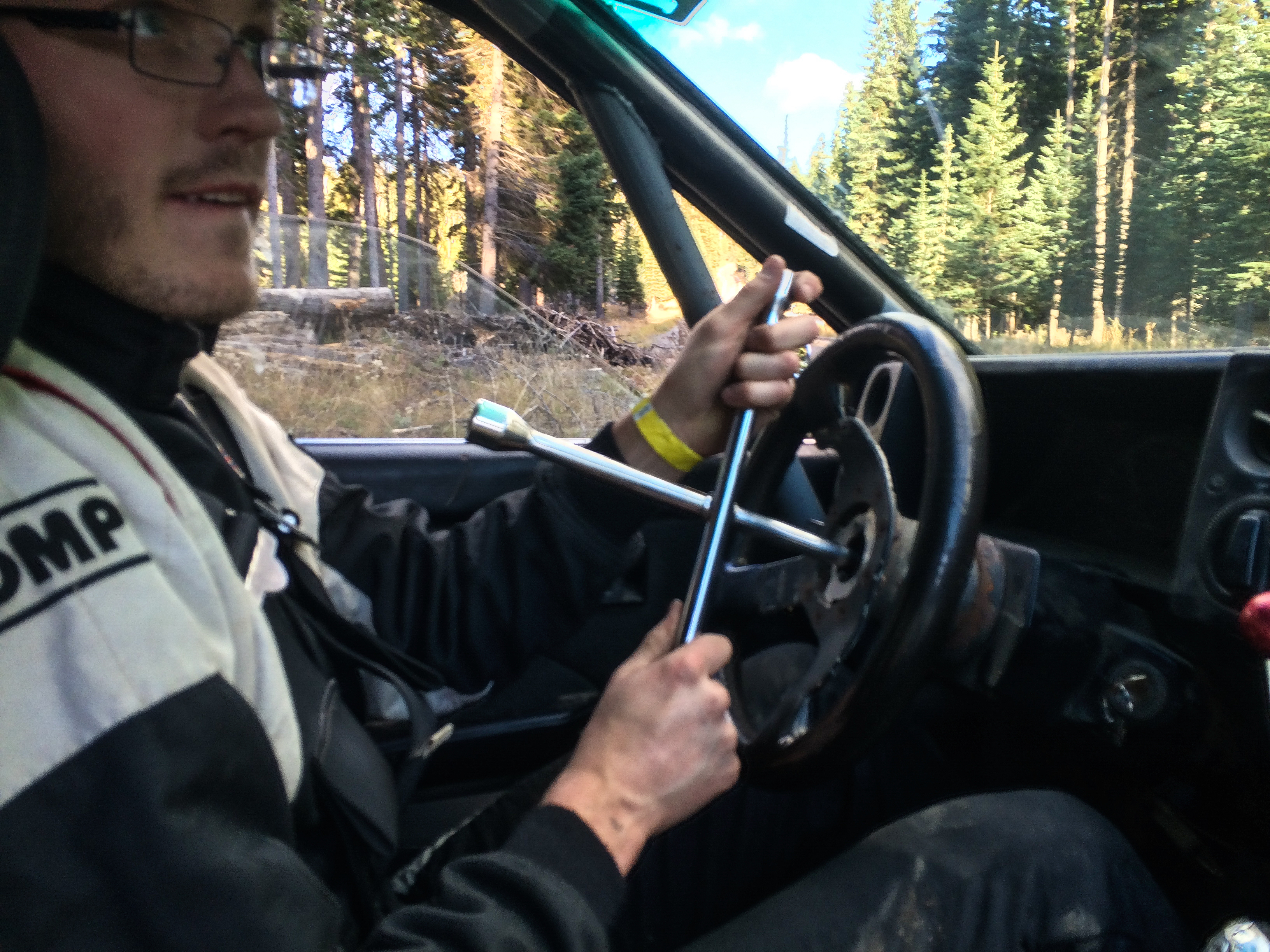 Rally fix. Steering goes all janky despite finishing the last stage. Use the tire iron to grab the nut and steer us back to service. (Mt. Hood 2014)<br />10/18/2014 @ 17:00<br />Camera: iPhone 5s<br />Lens: iPhone 5s back camera 4.15mm f/2.2