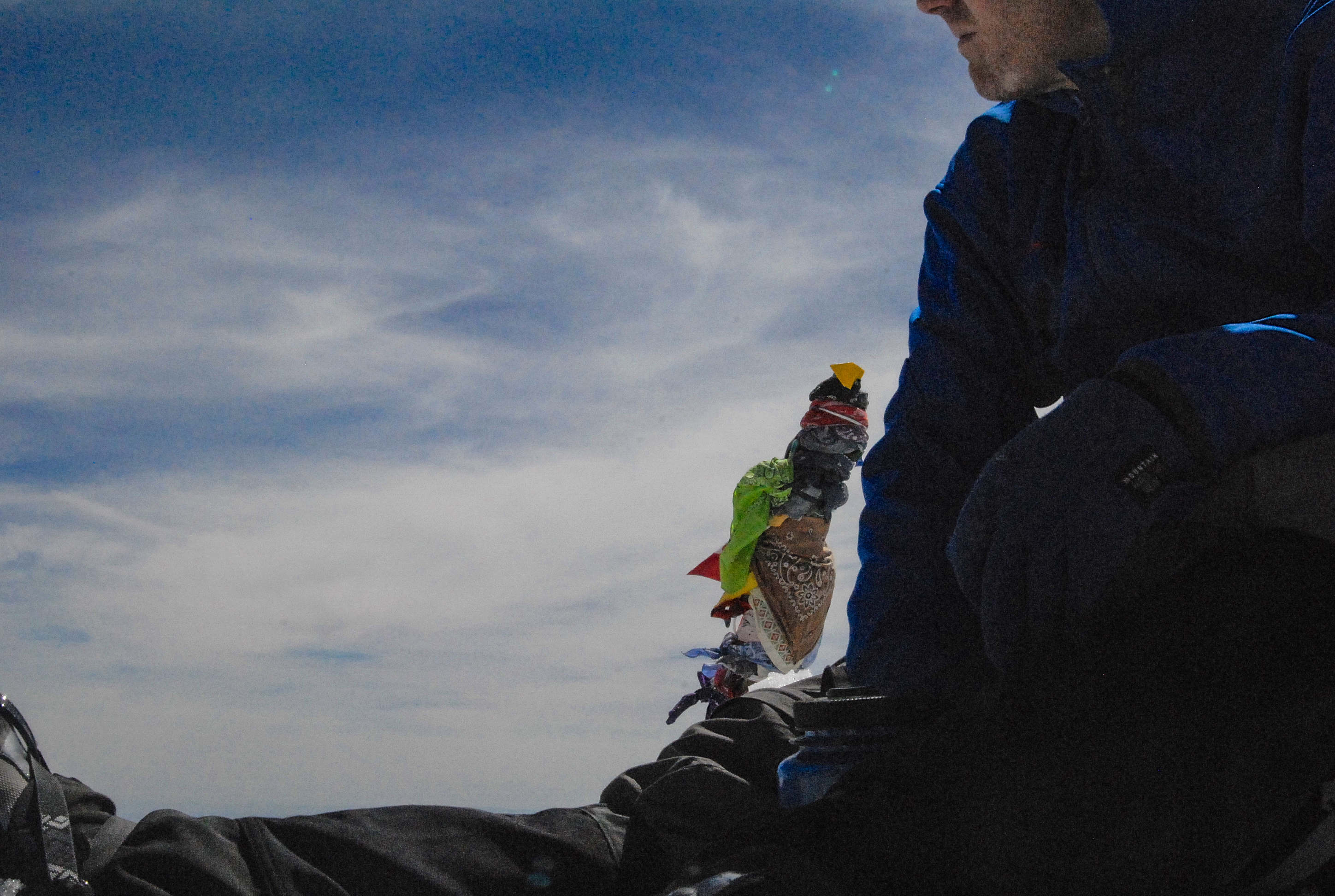This is the summit of Mt. Adams. There's an old lookout that I'm sort of sitting on. That bandana pole sticks out of the top of it.<br />08/08/2013 @ 11:17<br />Camera: NIKON D200<br />Lens: Tamron SP AF 28-75mm f/2.8 XR Di LD Aspherical (IF) Macro (A09)