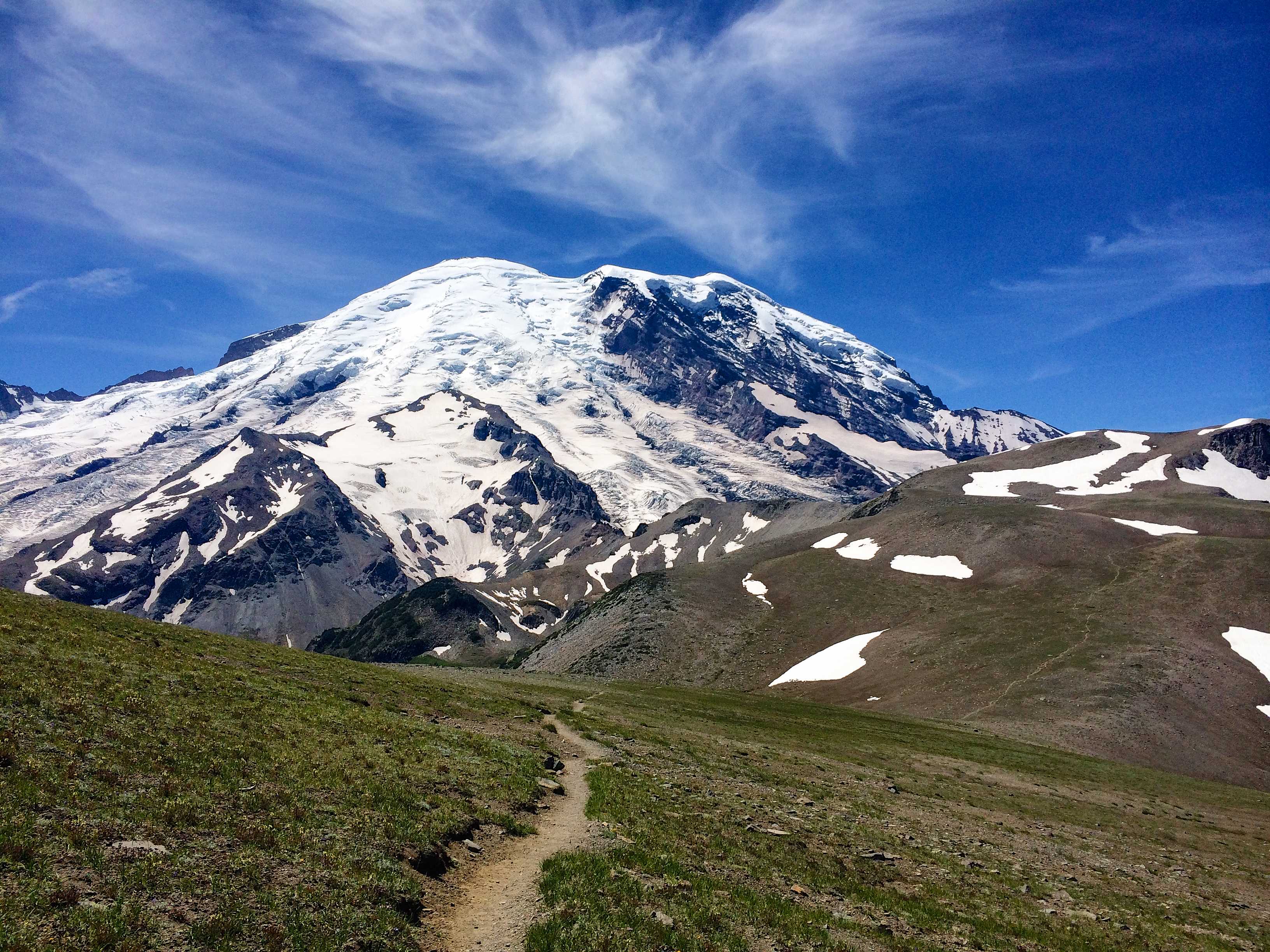 The view of Rainier from 2nd Burroughs. This is where most people stop.<br />07/30/2014 @ 13:28<br />Camera: iPhone 5s<br />Lens: iPhone 5s back camera 4.12mm f/2.2