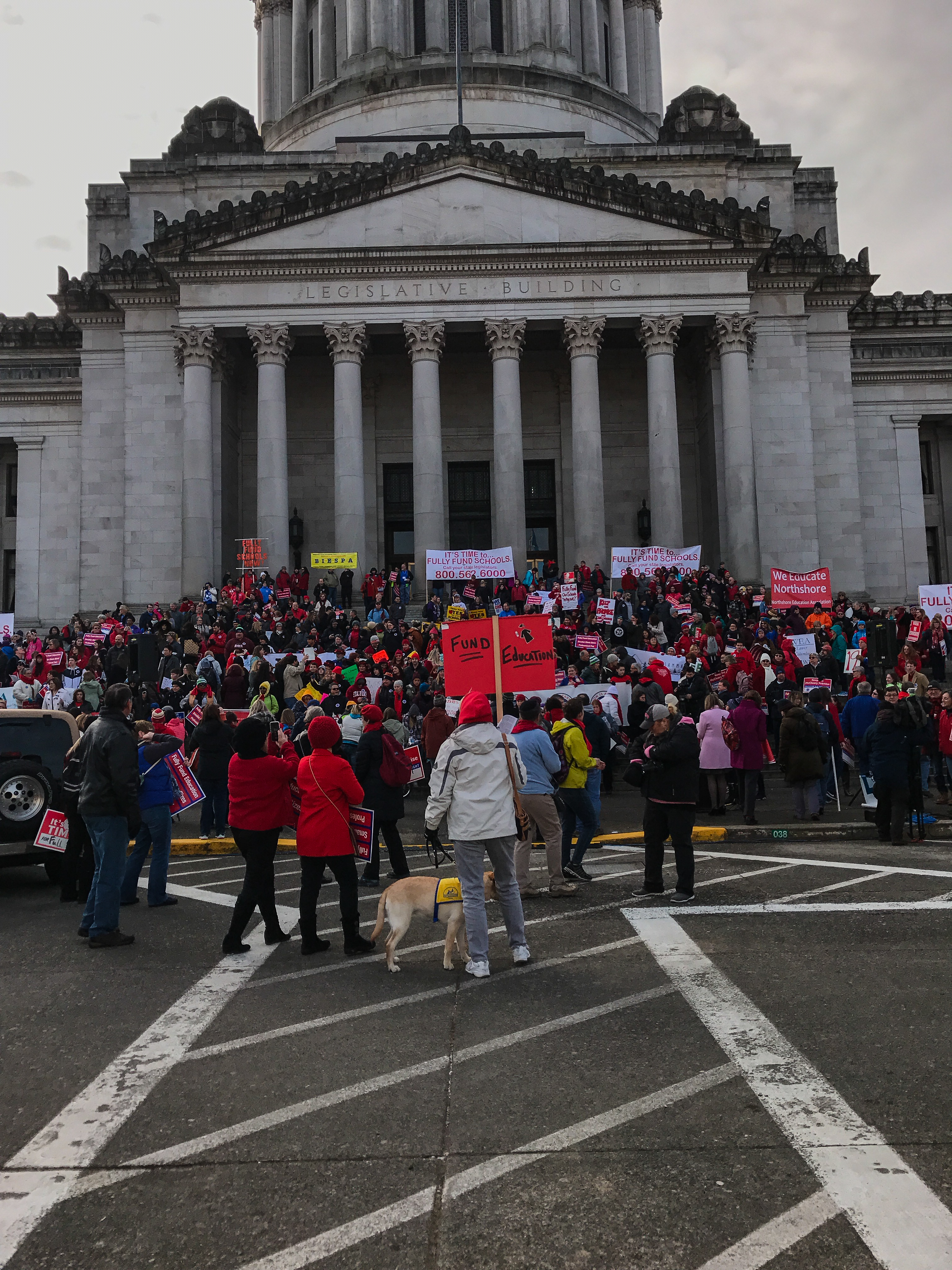 Went to Olympia with some educator friends and eventually won some serious pay raises. They funded them the wrong way, but that's just one more thing to balme Republicans for.<br />01/16/2017 @ 10:07<br />Camera: iPhone 7<br />Lens: iPhone 7 back camera 3.99mm f/1.8