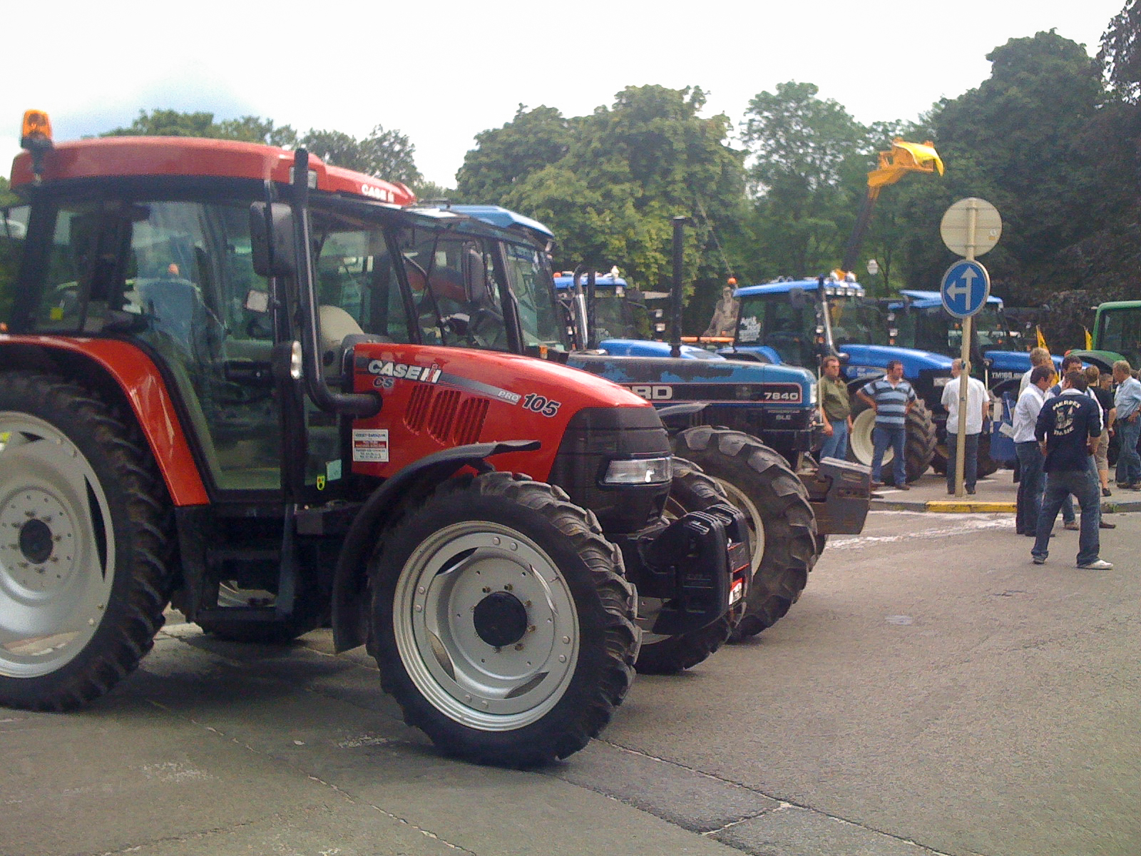 As I was spending my savings wandering Europe, I stopped in Brussels and came across a farm workers protest. I accidentally got tear gassed a little after this.<br />07/22/2009 @ 16:18<br />Camera: iPhone