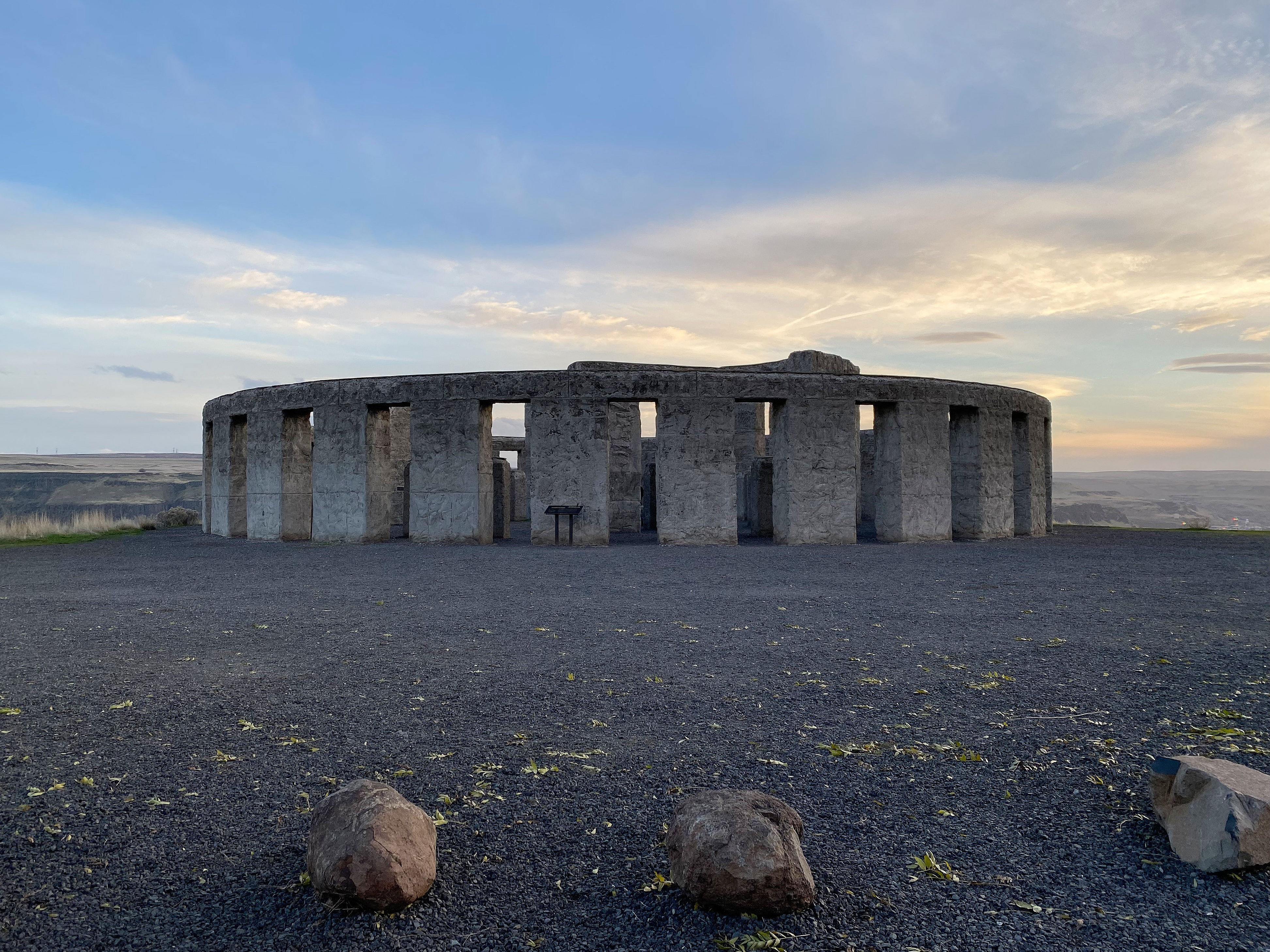 Stonehenge (Maryhill, WA) 2023<br />11/11/2023 @ 16:20<br />Camera: iPhone 11 Pro<br />Lens: iPhone 11 Pro back triple camera 4.25mm f/1.8